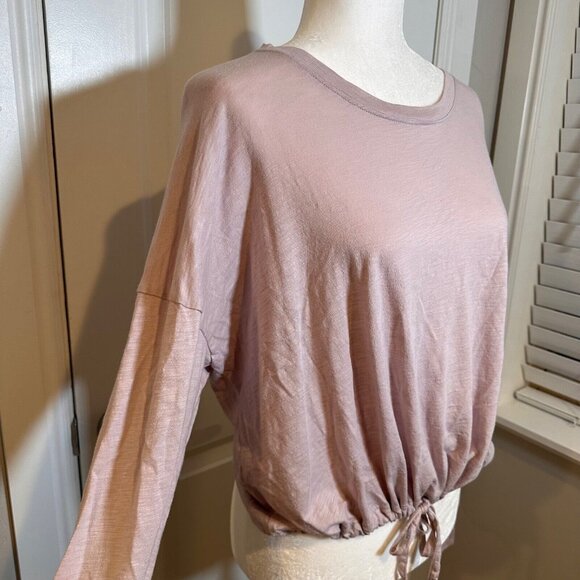 Madewell Pullover light mauve size L waist rouched with string athleticwear - Picture 2 of 5